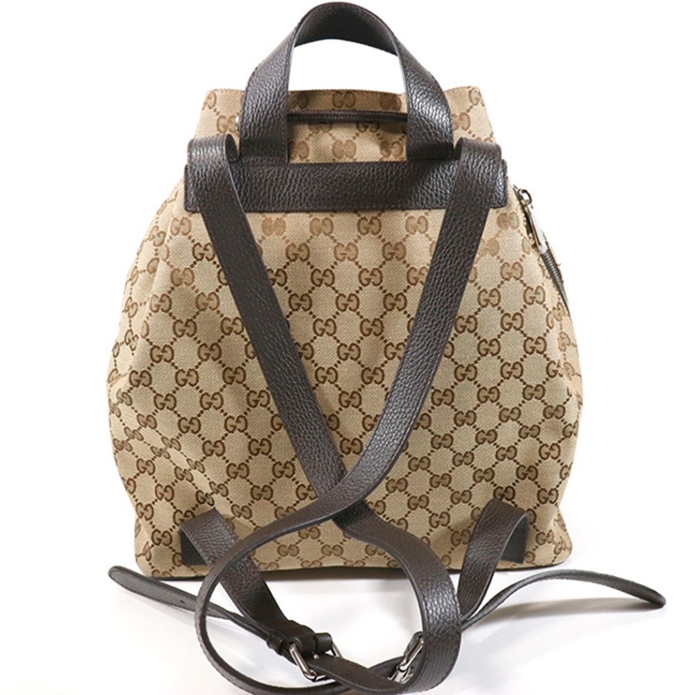 Gucci Original GG Canvas Beige/Brown Backpack - Picture 2 of 7